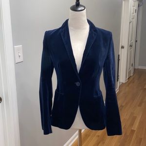 United Colors of Benetton size 2 Navy Midnight Blue Velour Blazer size 2